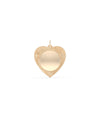 Rose gold fluted circle and heart charm romantic dual design with fluted detail