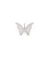 White gold fluted butterfly charm with nature-inspired fluted wing texture