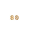 Rose gold fluted clover stud earring four-leaf design with diamond sparkle