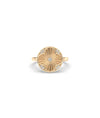 Rose gold fluted clover diamond ring four-leaf design with sparkle
