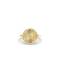 Fluted Clover Diamond Ring