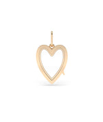 Heart Glass Locket Charm Pendant 79e | Everyday 14K Gold Jewelry