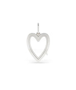 Heart Glass Locket Charm Pendant 79e | Everyday 14K Gold Jewelry