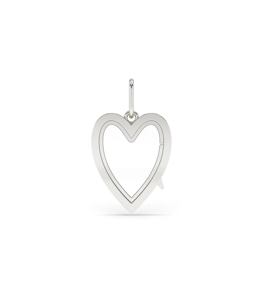 Heart Glass Locket Charm Pendant 79e | Everyday 14K Gold Jewelry