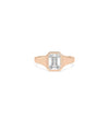 Solitaire Bezel Set Wide Band Ring detail emphasizing solid gold craftsmanship
