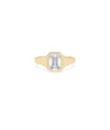Solitaire Bezel Set Wide Band Ring with 2 carat diamond in modern design