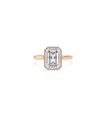 Solitaire Bezel Set Ring detail emphasizing solid gold craftsmanship quality