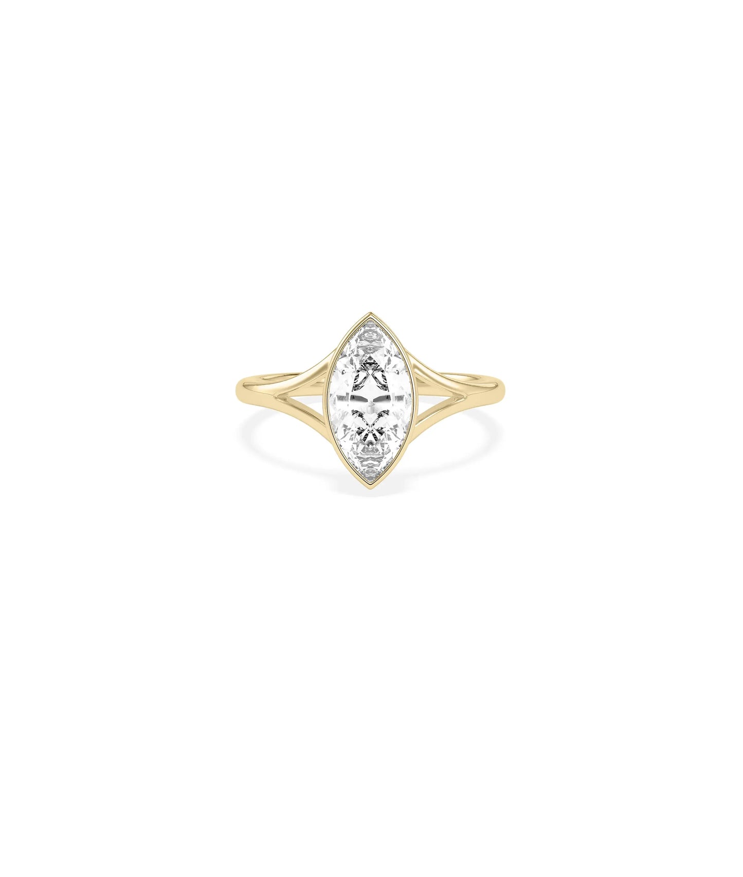 Solitaire Bezel Set Ring with impressive 2.5 carat diamond in modern setting