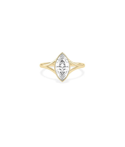 Solitaire Bezel Set Ring with impressive 2.5 carat diamond in modern setting