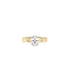 Solitaire Split Shank Ring 2 carat diamond solid gold engagement ring front view