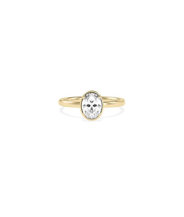 Solitaire 4 Prong Ring 1.5 carat diamond in gold classic engagement ring