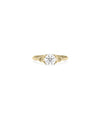 Solitaire Round Filigree Design Ring with diamond and intricate gold detailing