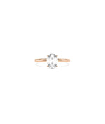 Four prong classic engagement ring close up of secure prong setting