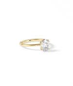 Classic engagement ring four prong setting showing diamond brilliance