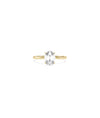Solitaire 4 Prong Ring Classic Engagement 2 carat diamond in gold setting