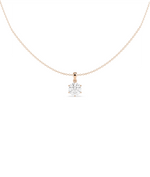 Solitaire 6 Prong Pendant side view displaying prong detail and depth
