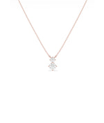 2 Stone Drop Necklace side angle displaying depth and vertical arrangement