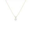 2 Stone Drop Necklace cascading diamond pendant in gold vertical design