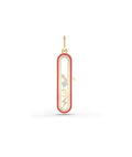 Enamel Capsule Glass Locket Charm Gold