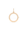 Rose gold solid gold circle glass locket charm timeless circular silhouette