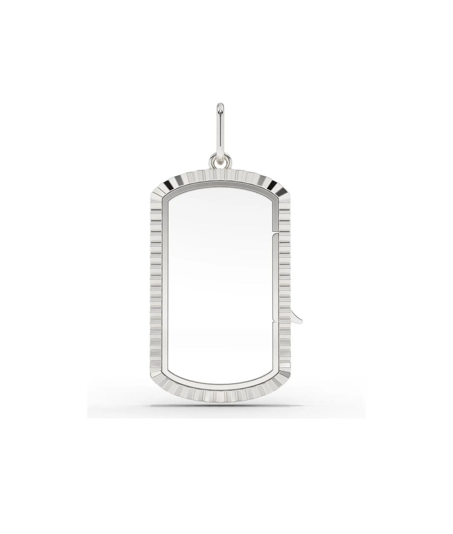 Gold fluted locket 20x12mm worn on chain necklace vintage-inspired elegant styling display