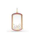 Gold & Enamel Glass Locket Charm