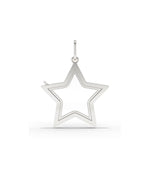 Solid Gold Star Glass Locket Charm Pendant 79e | Everyday 14K Gold Jewelry
