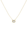 Solitaire Prong Set Bubble Pendant diamond in gold bubble frame necklace