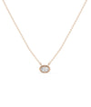 Solitaire Prong Set Bubble Gold Necklace