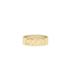 Gold Name Band Ring side profile displaying 6mm band width and depth