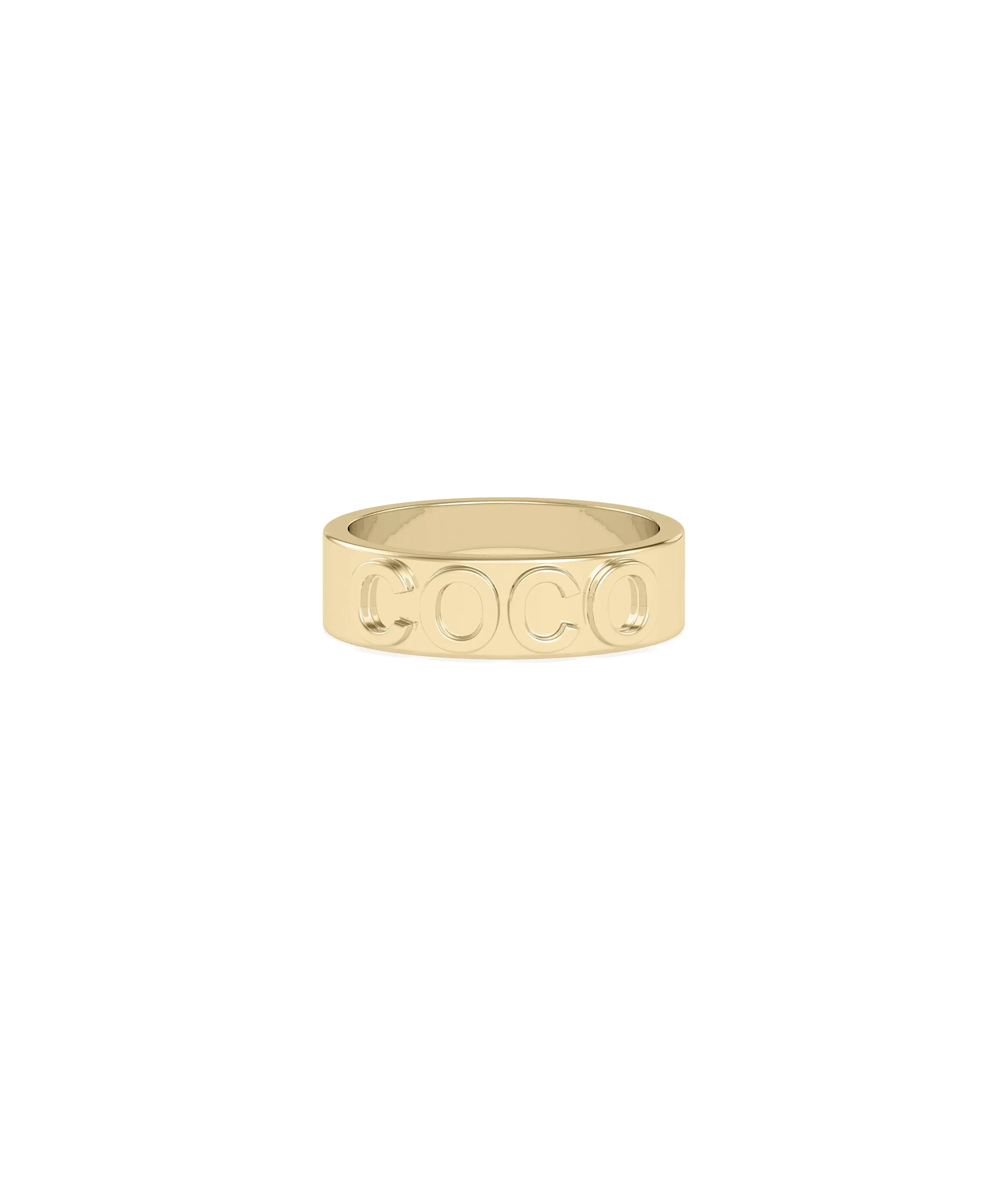 Personalized Gold Name Band Ring