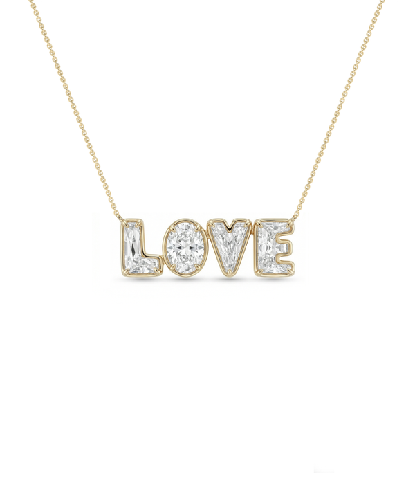 ONE CUT ™ Multi Initial Diamond Necklace alternate view