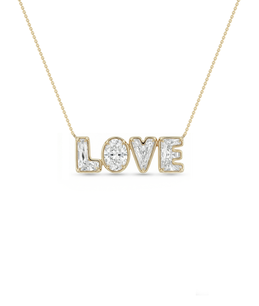 ONE CUT ™ Multi Initial Diamond Necklace