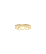 Gold Name Ring personalized initial monogram 5mm solid gold band