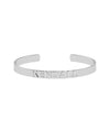 Diamond Letters Name Open Cuff Bangle side view adjustable opening detail