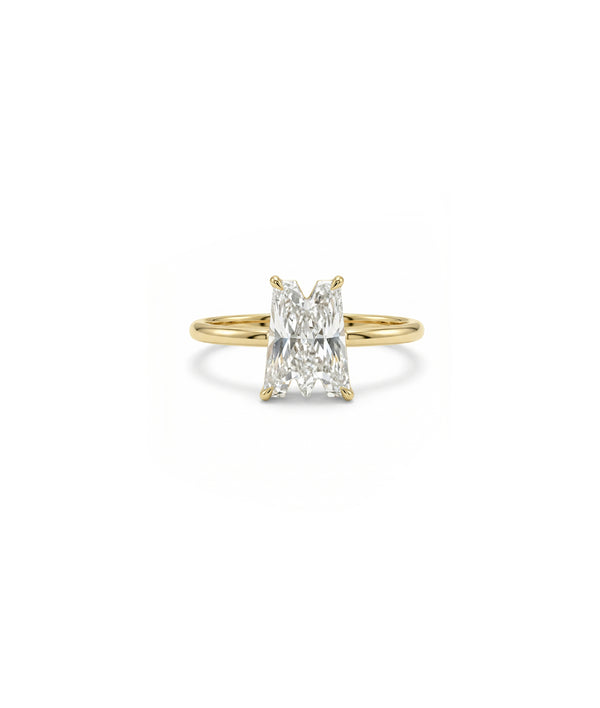 ONE CUT ™ Prong-Set Initial Diamond Ring