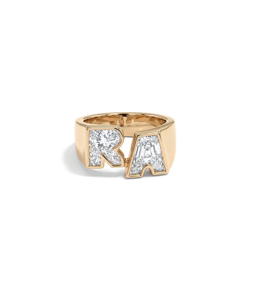 ONE CUT ™ Signature Initial Ring
