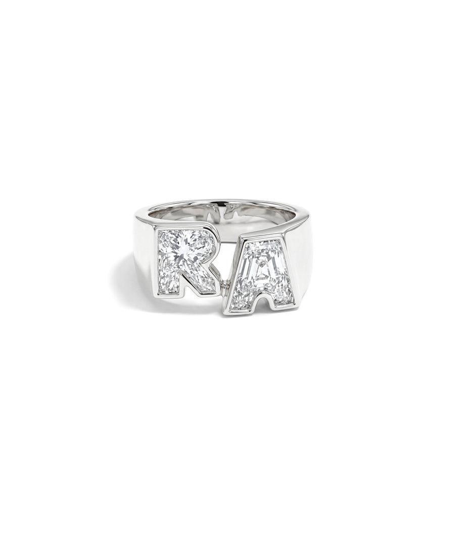 ONE CUT ™ Signature Initial Ring