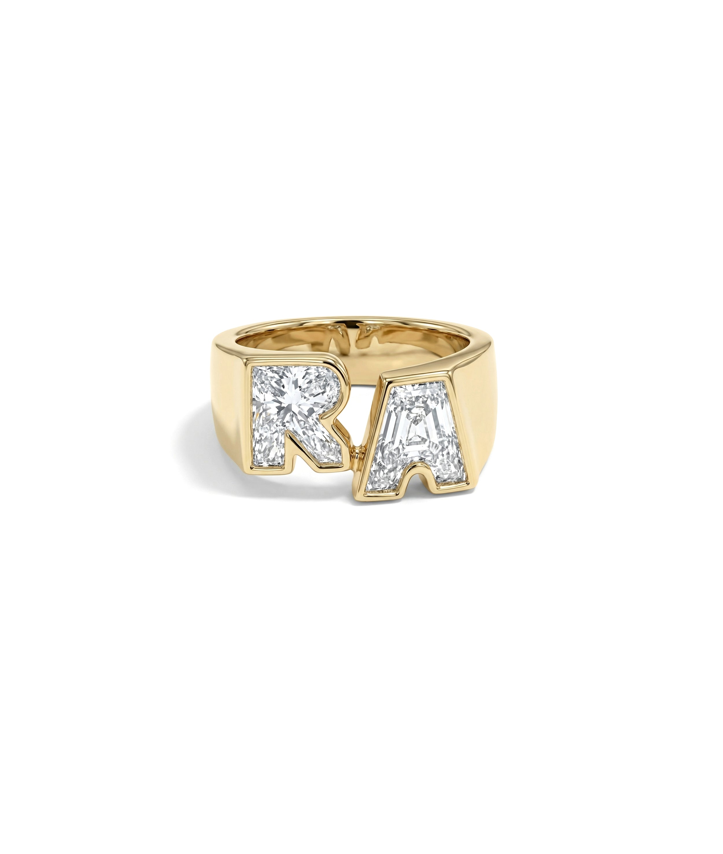 ONE CUT™ Signature Initial Ring