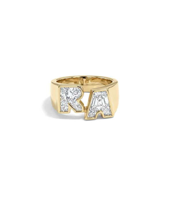 ONE CUT ™ Signature Initial Ring