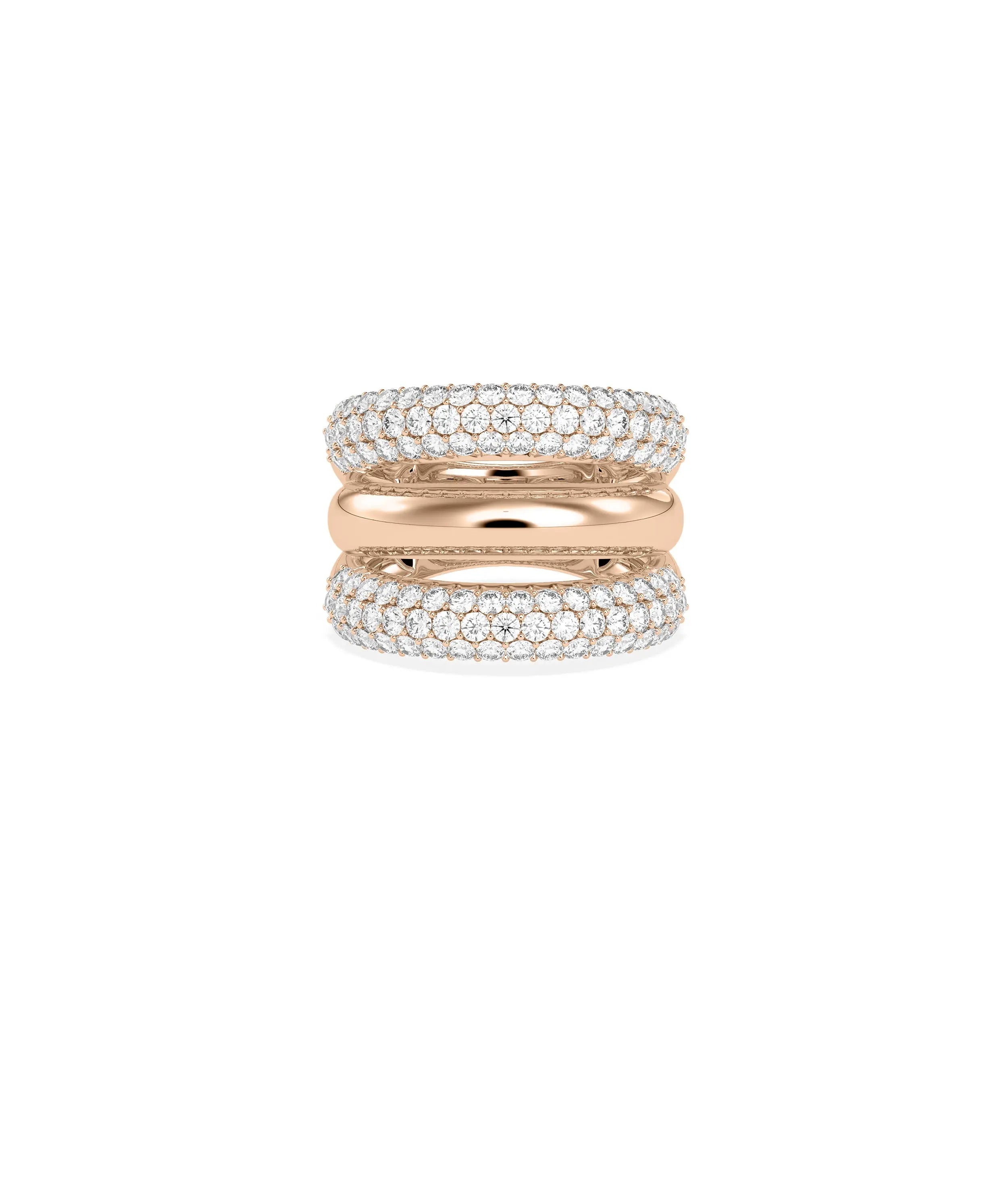 3 Wide Band Ring on hand displaying dramatic statement presence