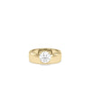 Solitaire Wide Band Ring with 1.5 carat diamond in bold contemporary design