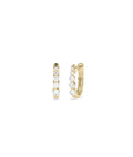 Graduated Diamond Hoop Earrings