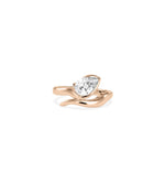 Solitaire Wave Snake Ring detail shot emphasizing solid gold craftsmanship