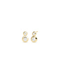 Two-Stone Bezel Diamond Studs