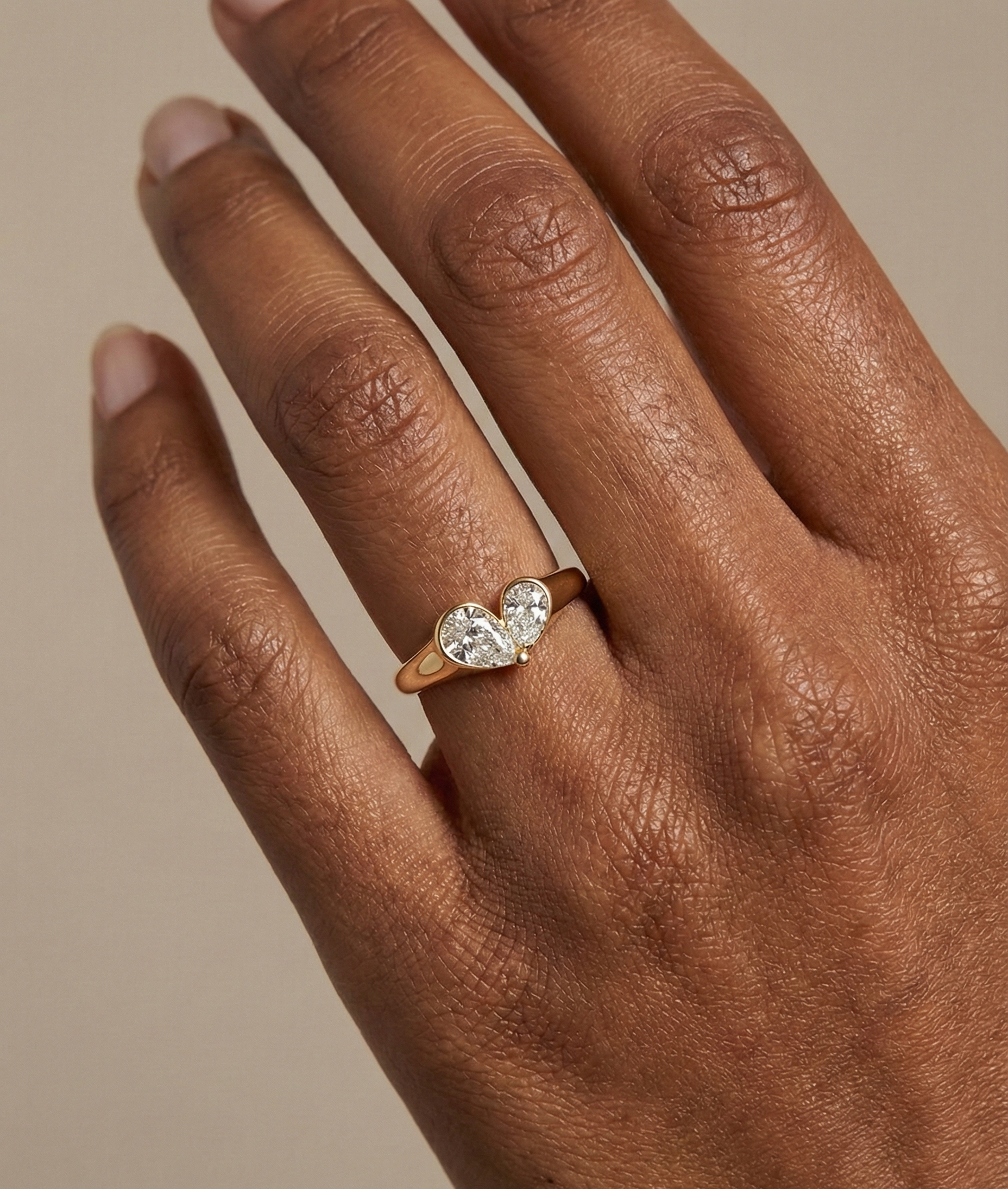 Heart Solitaire Diamond Ring