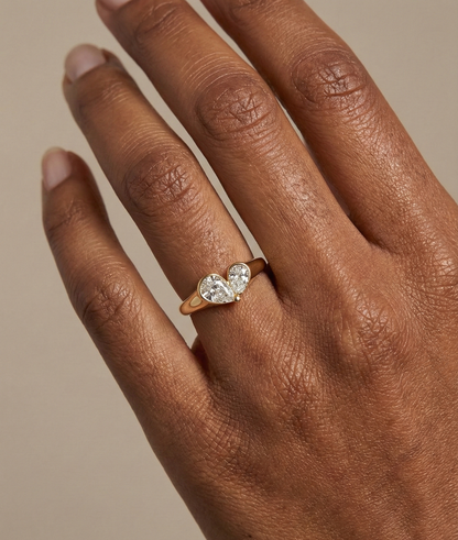 Heart Solitaire Diamond Ring