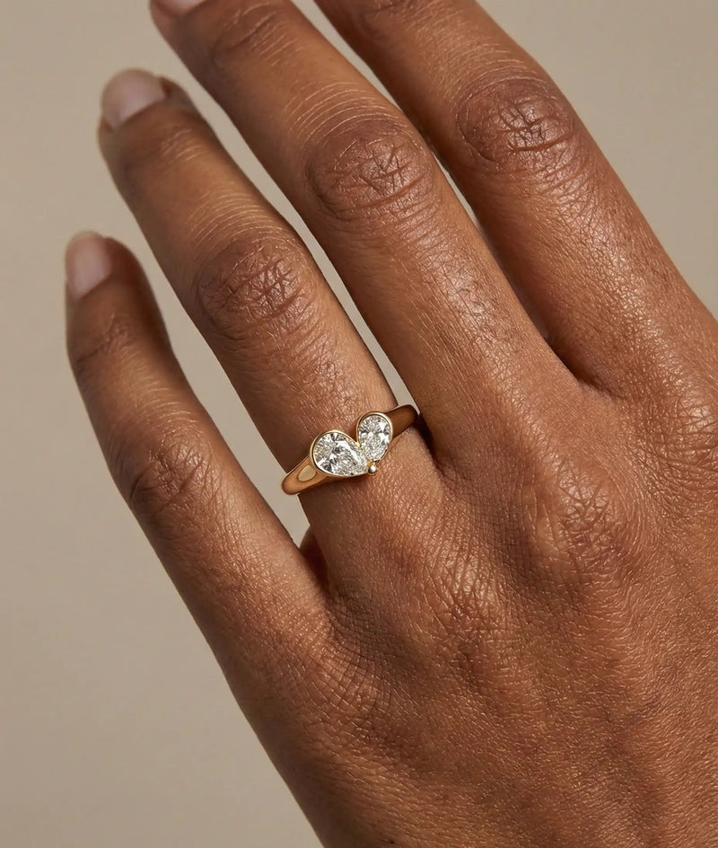 Heart Solitaire Diamond Ring