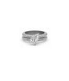 Solitaire Double Band Ring