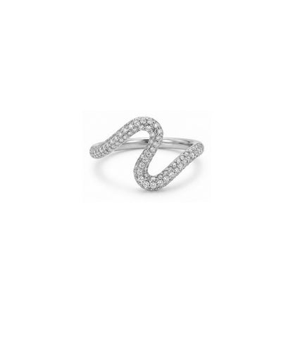 Twist Pave Diamond Ring